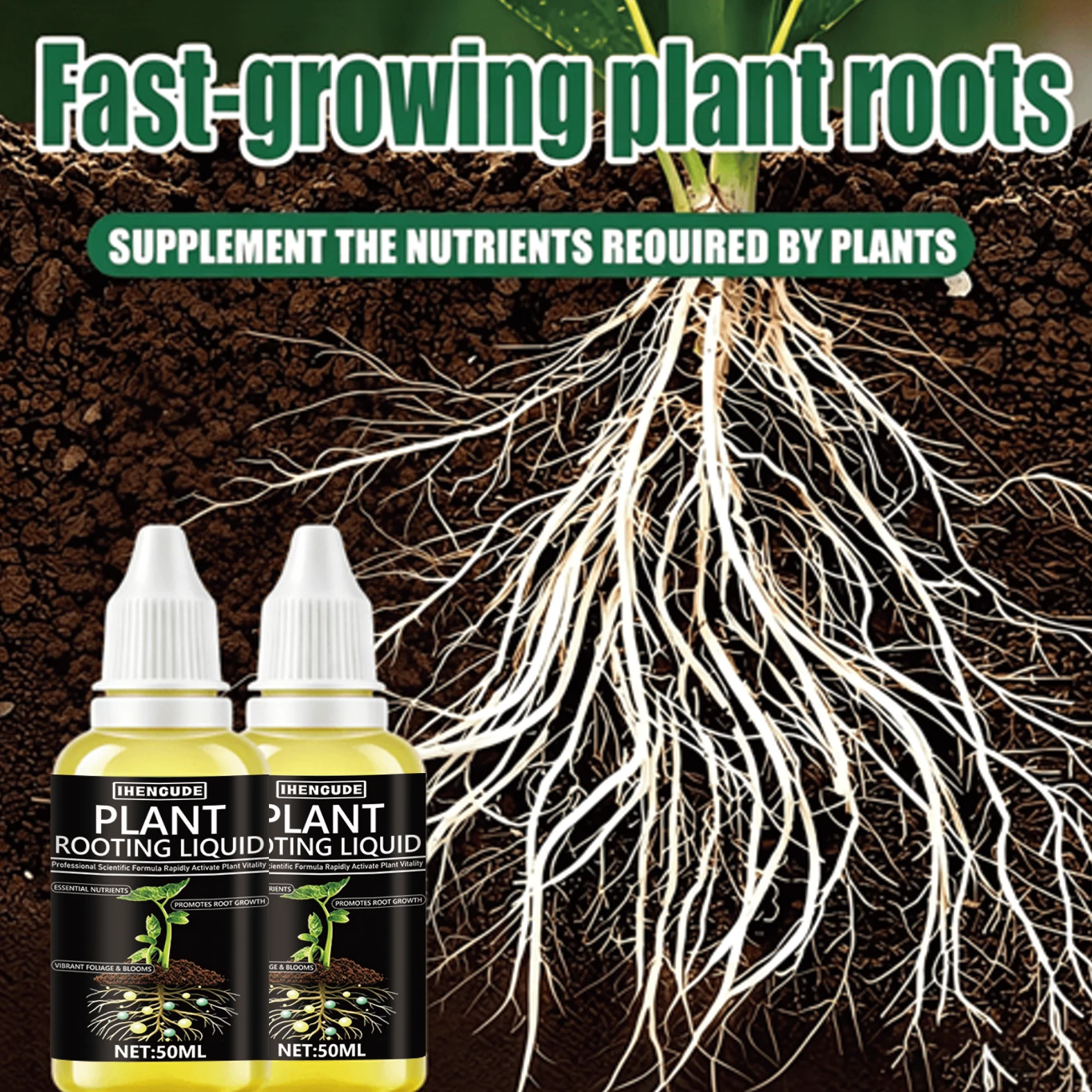 Plant Rooting Agent, Which Can Quickly Stimulate Germination and Promote Strong Root Growth, Protecting the Root Area from Transplant Stress, Suitable for Garden Planting, Lawn Maintenance, Seedling Propagation, and Various Daily Gardening Scenarios