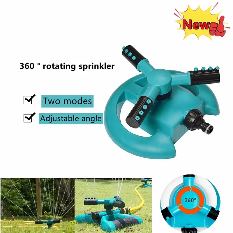 Automatic Rotating Water Sprinkler for Garden Lawn Irrigation 360 Degree Yard Coverage Sprayer Outdoor Plant Watering Tool