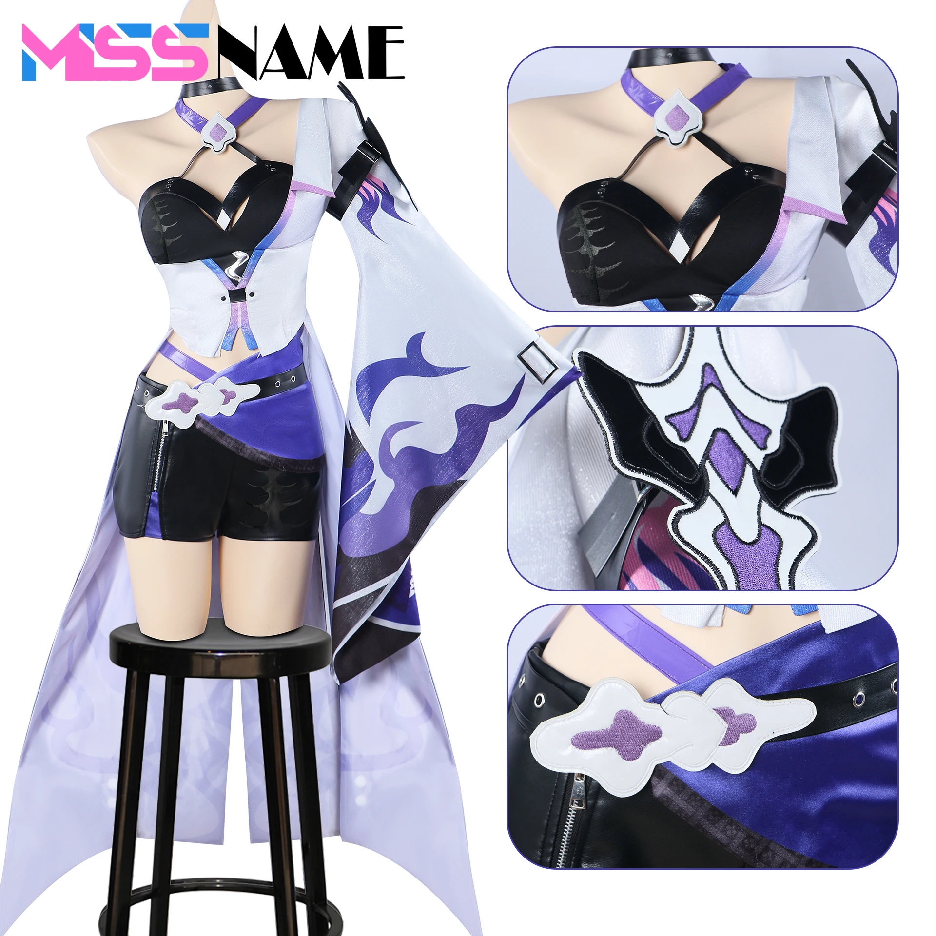 Acheron Cosplay Honkai Star Rail Cosplay Costume Party Clothing Role Play Comic Con Wigs Coser Prop