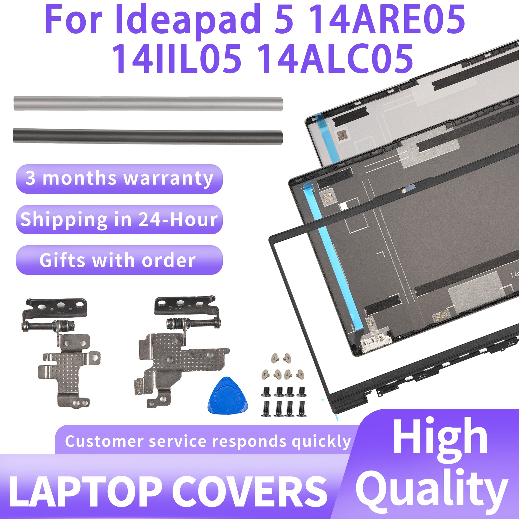 

NEW Cover For Ideapad 5 14ARE05 5-14ITL05 5-14ALC05 5-14IIL05 LCD Back Cover/Bezel/Hinge Cover Hinges Case Replace 14Inch