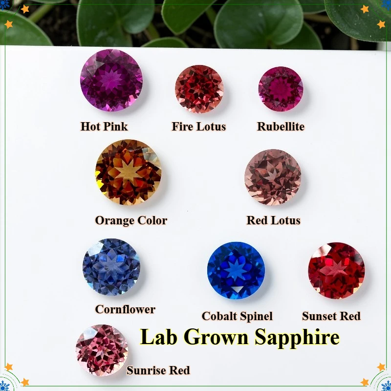 

Lab Grown Sapphire Round Cut Synthetic Loose Gemstone For Jewelry