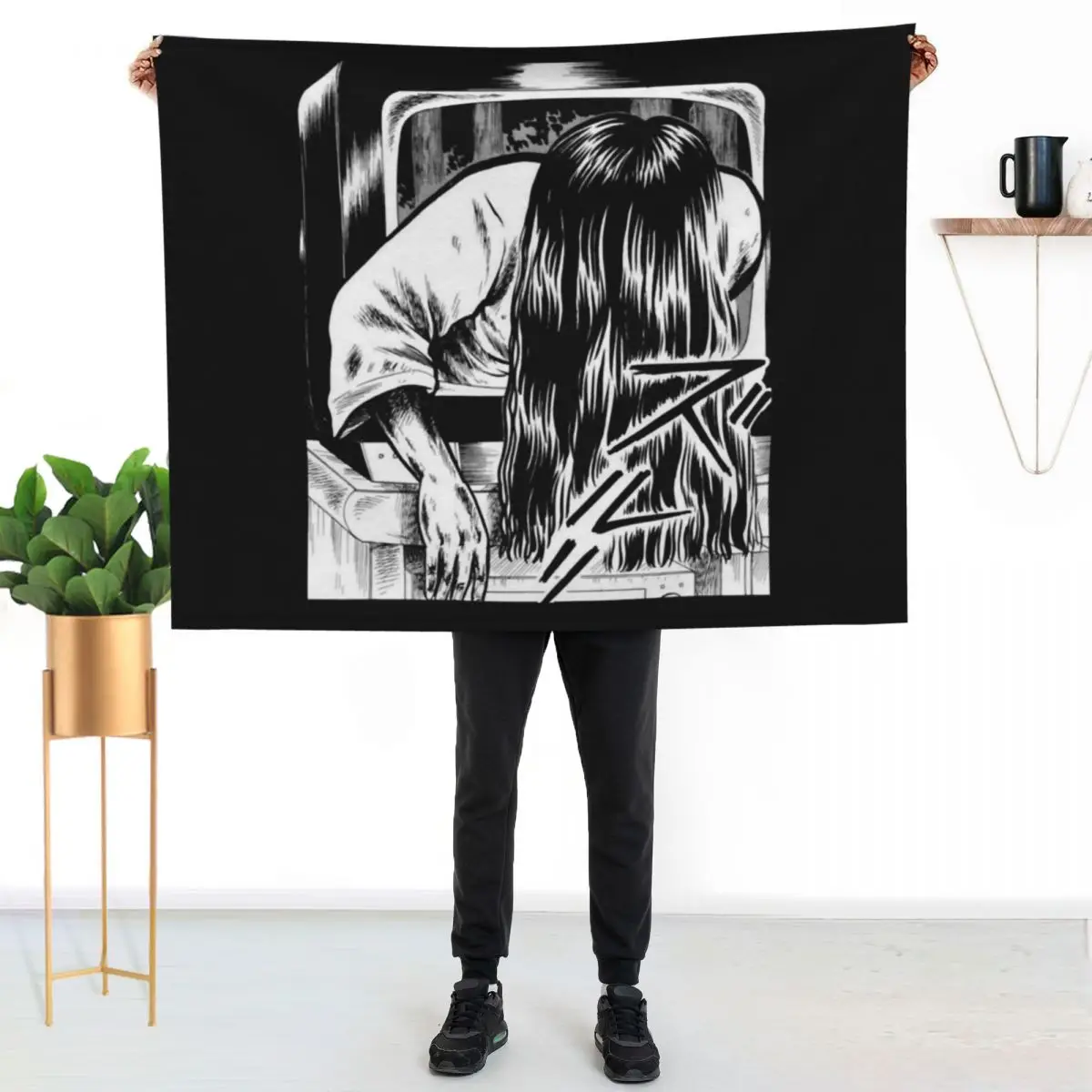 SADAKO Classic Throw Blanket Blankets For Sofas Soft Big Hairy Loose Luxury Designer Luxury St Blankets