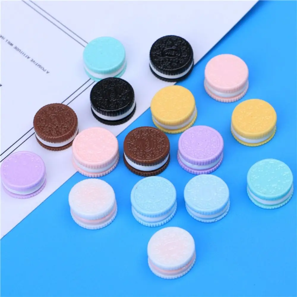 20pcs Simulated Biscuit Resin Slime Charms Bottle Sticker Flatback for Croc Shoes Accessories Cute Hair Clip Pencil Case Decor