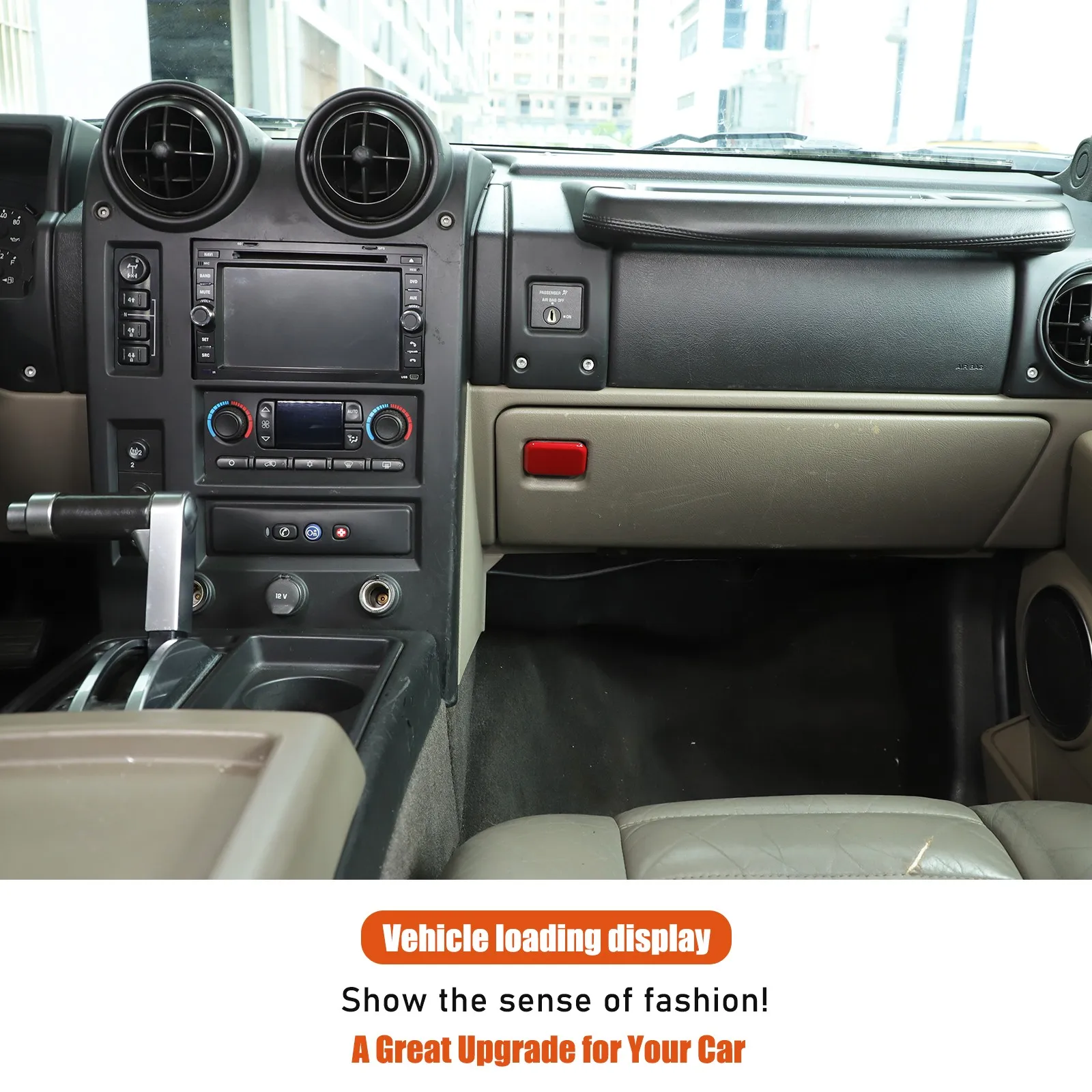 

1PCS ABS Carbon Car Glove Box Handle Switch Cover Accessories Trim For Hummer H2 2003-2007 Interior Glove Box Grab Button Cover