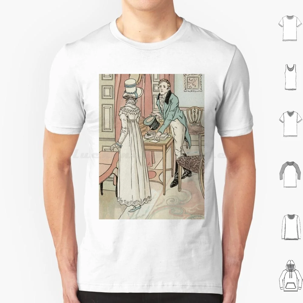 Edmund Brock-Jane Austen His Question T Shirt Big Size 100% Cotton People Woman Man Person Glamour Old Lord Female Love Girl