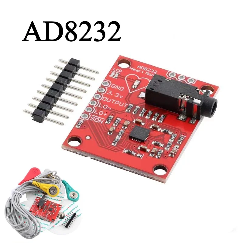 AD8232 Module ECG Measurement Pulse Heart Rate Monitor ECG Data Acquisition Kit