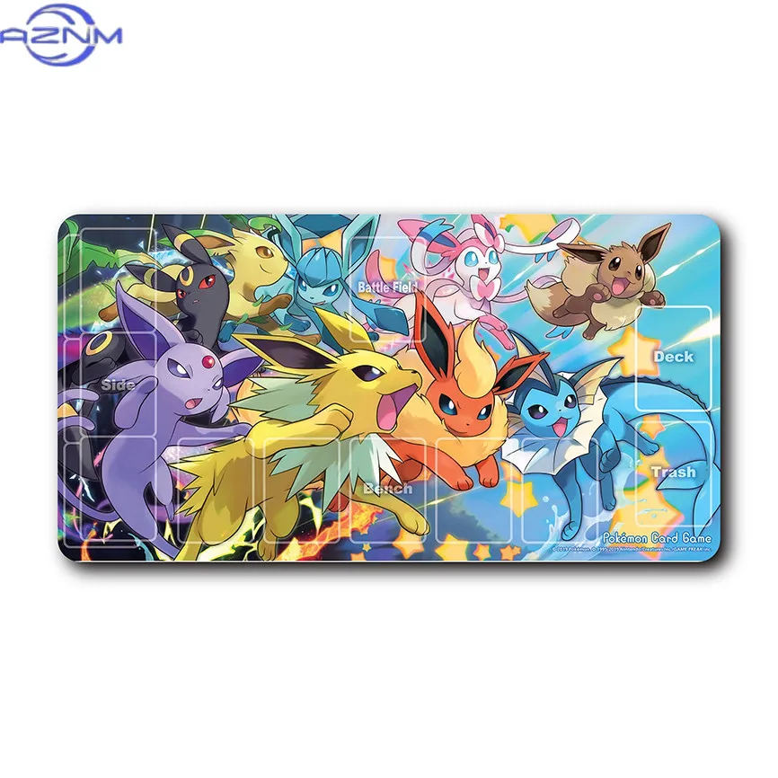 Legendary & Cute Pokemon Group Art Mouse Pad, Non-Slip Waterproof PTCG Battle Playmat For Card Battle