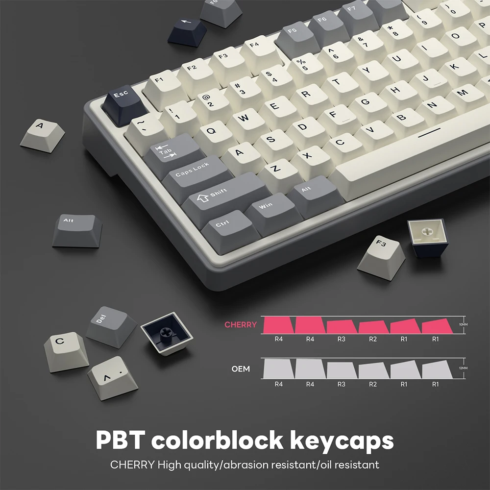 Imagem -06 - Royal Kludge Gaxeta Teclado Mecânico com Fio 88 Teclas 88 Rgb Retroiluminado Teclado Gamer Hot-swappable com Mda Pbt Keycap rk R87pro