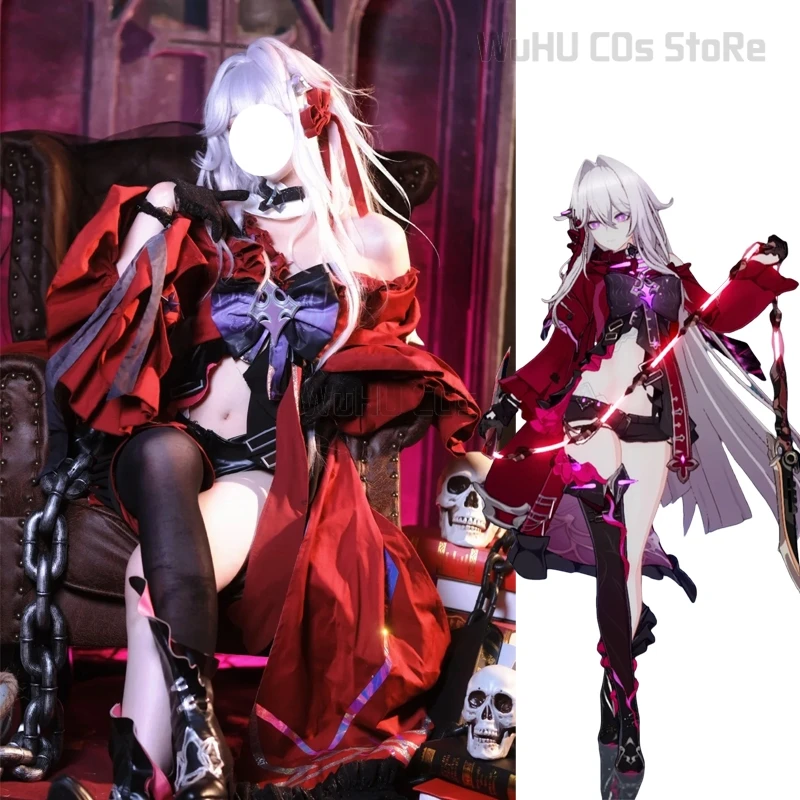 

Game Honkai Impact 3rd Thelema Cosplay Costume Fashion Sweet Lovely Uniform Dress Wig Shoes Women Halloween Party RolePlay Suit