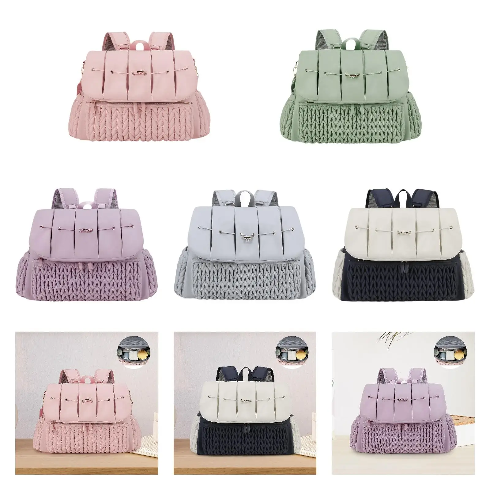 

Diaper Bag Backpack Travel Essentials Multifunction Waterproof Mommy Bag Nappy Tote Bag for Toys Keys Phone Bottle Birthday Gift