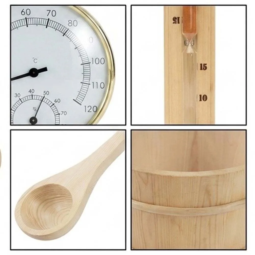 Sauna Ladle Spoon 30*30*27cm Sauna Accessory Set Complete Sauna Solution Hassle-free Setup Natural Wood Material