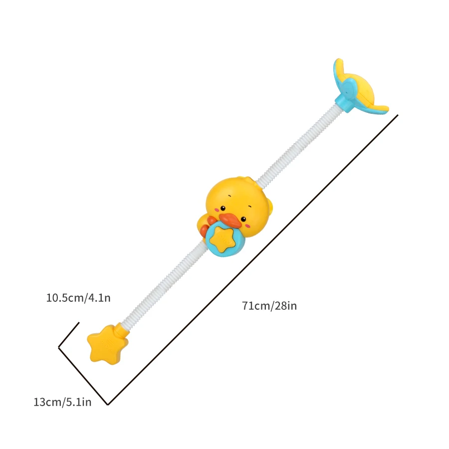 Baby shower toy with water spray, duckling flower model, rotating faucet, electric shower, water spray, swimming, baby shower to