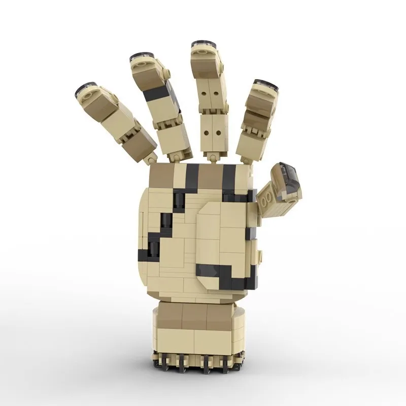 MOC Gebroken hand Bouwsteenspeelgoed Creatieve modulaire bouwset Flexibele handbrekende bouwspeelgoed Speelgoedgeschenken