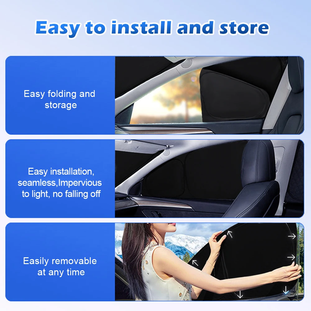 

8 шт./компл. солнцезащитный козырек для окон автомобиля, защита от ультрафиолета, общий затемняющий солнцезащитный козырек, автоматический солнцезащитный козырек для Tesla Model Y 2020-2024, аксессуары