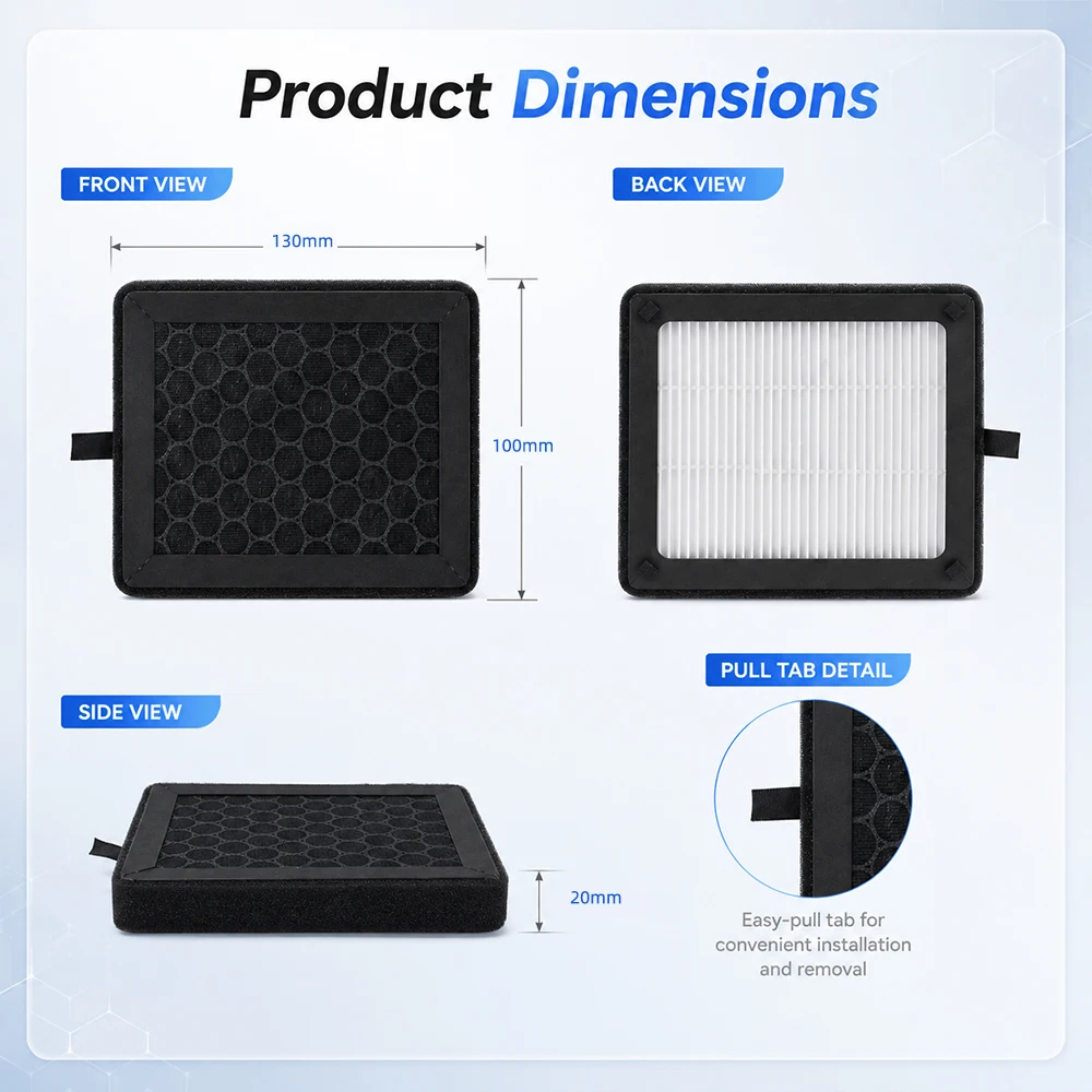 Für Bambu Lab X2D Luftfilter Ultra HEPA H13 Aktivkohlefilter für Bessere Luftreinigung bei X2D 3D-Druckern – Detail 3