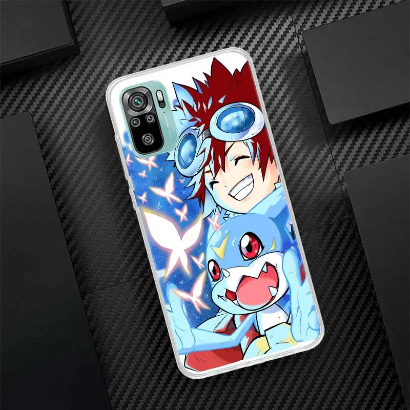 Japanese Anime Digimon Monster Silicon Call Phone Case For Xiaomi Redmi Note 14 13 12 12S 11 Pro Plus 11S 10 10S 11T 11E 4G 5G S