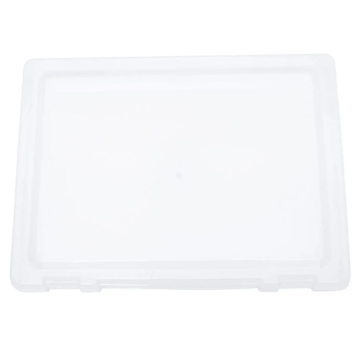 Clear Plastic Document Storage Box Transparent File Case for Papers Certificates Portable Stackable Organizer Home Office Use