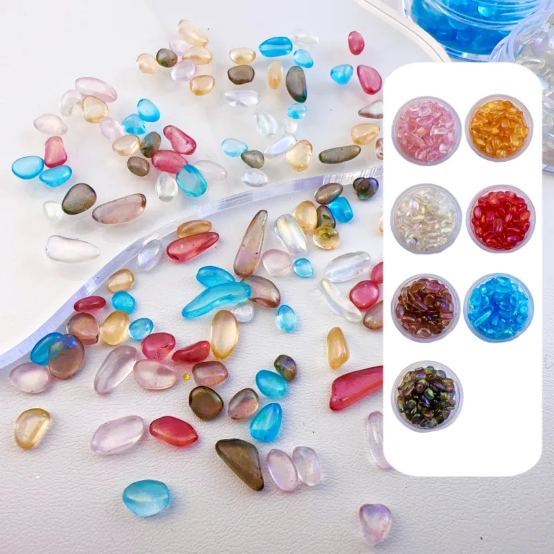 1box Nails Baroque Pearl Nail Accessories Irregular Non-porous Shaped Pearl Mixed Nail Art Decorations DIY Crafts