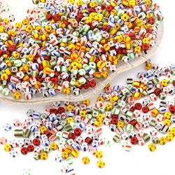 3/4mm 20g New Porcelain Flower Color Mixed Glass Seed Bead Austria Watermelon Bead Necklace Bracelet DIY Jewelry Making