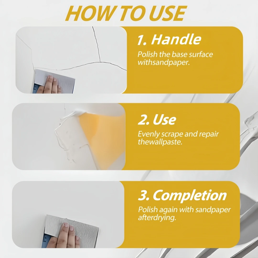 500g/300g/100g Quick Dry Wall Repair Paste Waterproof Fill Cracks Holes Graffiti Stains With Tools