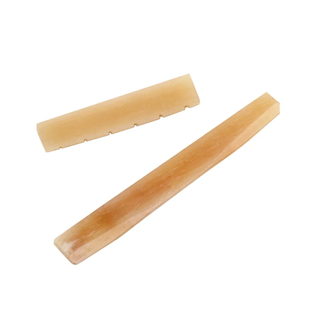 2pcs Acoustic Guitar Bridge Saddle Nut Guitar Replacement Parts Camel Bone