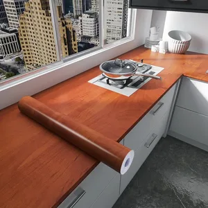 Wasserdichte PVC -Tapete, Holzmasken, DIY -Wohnkultur, Zimmer, Garderobe, Schränke, 40 cm x 5 m 10 Hauptverkaufsaufkleber Holztür - №2