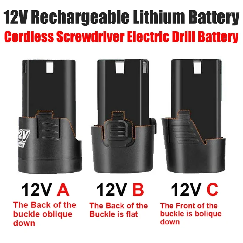 

12V 6200mAh Lithium Battery 18650 Li-ion Battery Power Tools accessories For Cordless Screwdriver Electric Drill