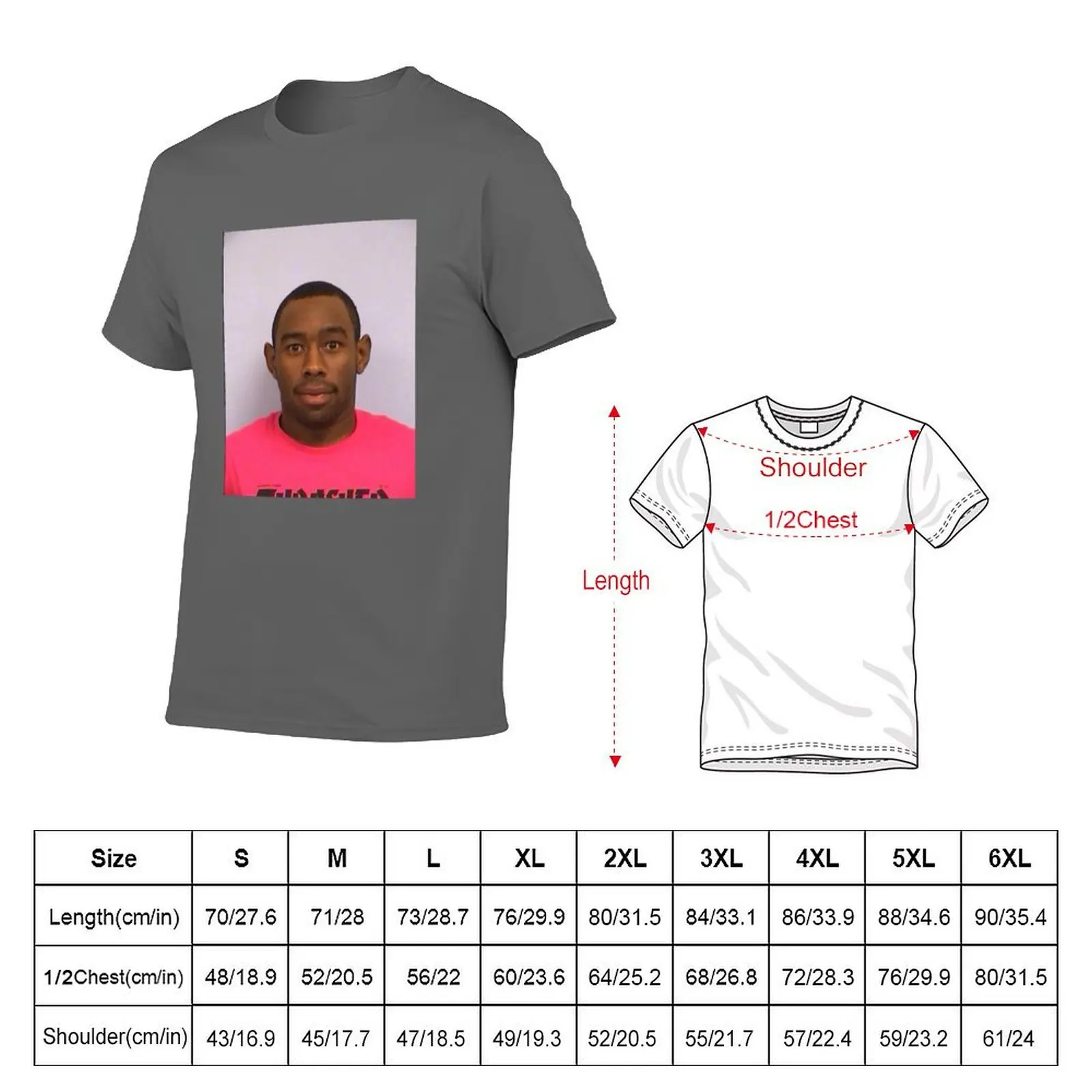 Tyler mugshot T-Shirt printed t shirts for man t shirt man designer man t shirts for men T-Shirt