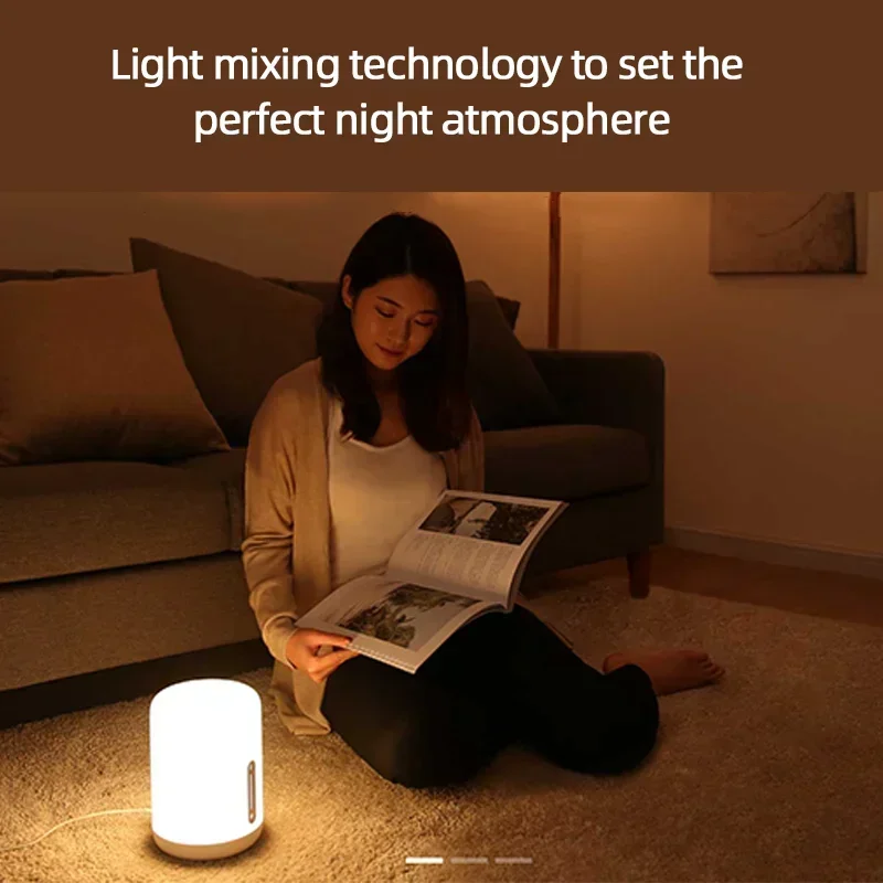 Xiaomi Mijia Bedside Lamp 2 Bedroom Smart Light Voice Control Touch Switch Mi Home App Camping Led Bulb Room Table Night Lamp