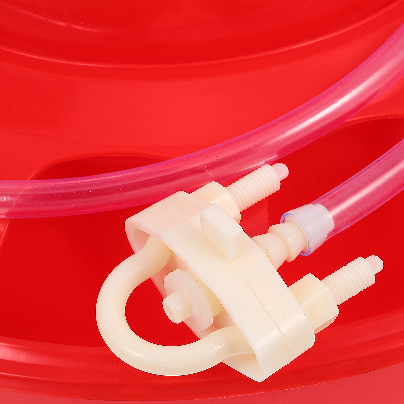

Poultry Water Automatic Chicken Farming Tool Red Holder Durable Plastic Poultry Feeder Easy Clean Pet Supplies Chick Feeder