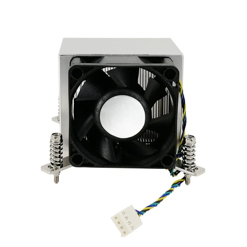 2U 1150/1356-pin Copper-based Aluminum Side Blowing Radiator, Double Ball Bearing Fan