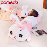 130cm Lie Down Caterpillar Rabbit Throw Pillow Long Stuffed Toy Sleeping Girl Bed Doll Super Soft Doll Doll Boy