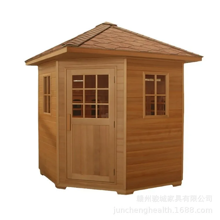 Canadian hemlock outdoor infrared sauna for 4 people