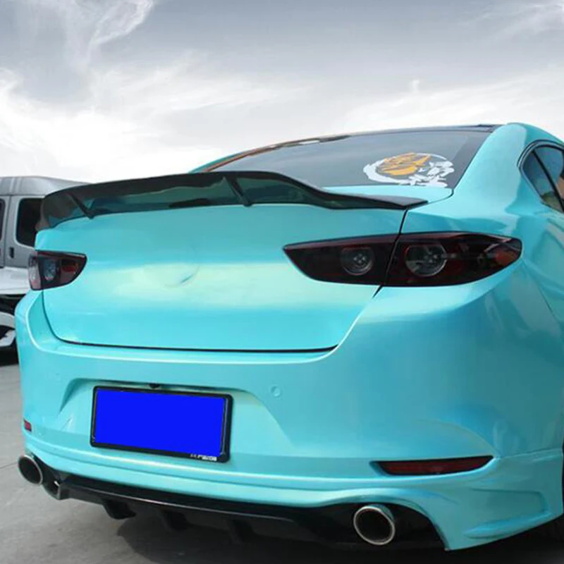 FOR Real Carbon Fiber Spoiler Wings New Mazda 3 Sedan 2020-2024 Year CAR Trunk Tail Lip R Style Accessories