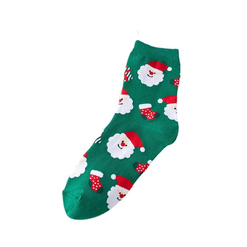 Autumn Winter Socks Christmas Ladies Socks Santa Claus Elk Snowman Gingerbread Man Cartoon Tube  Meias Divertidas Christmas Gift