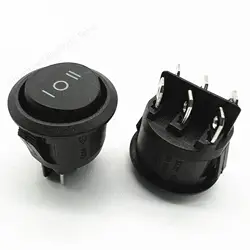 1PC KCD1 23mm Diameter Round Rocker Switches 6 PIN ON-OFF-ON 3 Position Rocker Switch 10A 125VAC