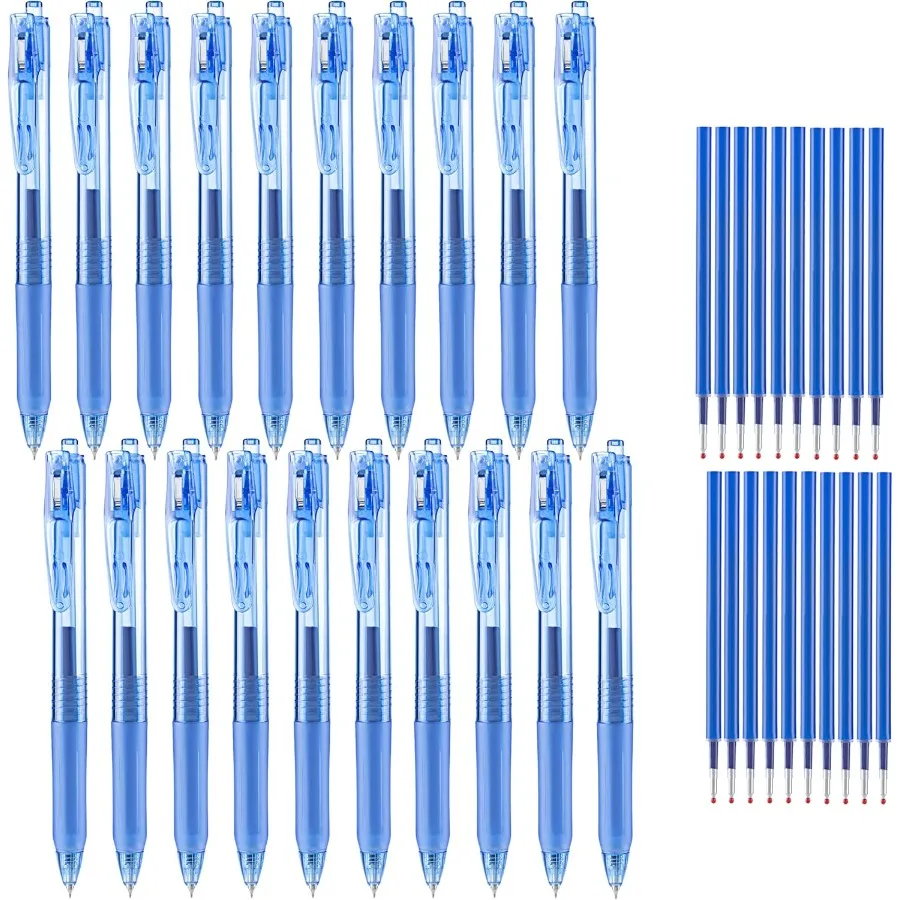 

Синие гелевые ручки Fine Point Smooth Writing Pen 40 упаковок Выдвижная синяя гелевая ручка с мягкой ручкой 0,5 мм Быстросохнущая офисная школа S