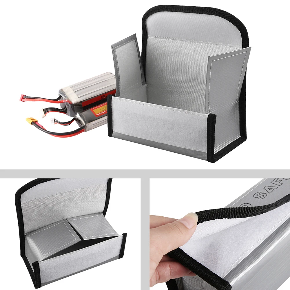 Ebike Battery Fireproof Storage Bag For Battery Lithium Portable Fire Resistant Bags 185*75*60mm Electric Bicycle Accessories