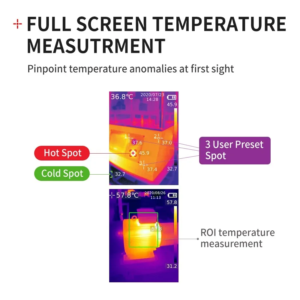 UNI-T UTi260B Infrared Thermal Imager 256 x 192 Thermographic PCB Circuit Electrical Maintenance Heat Image Thermal Camera