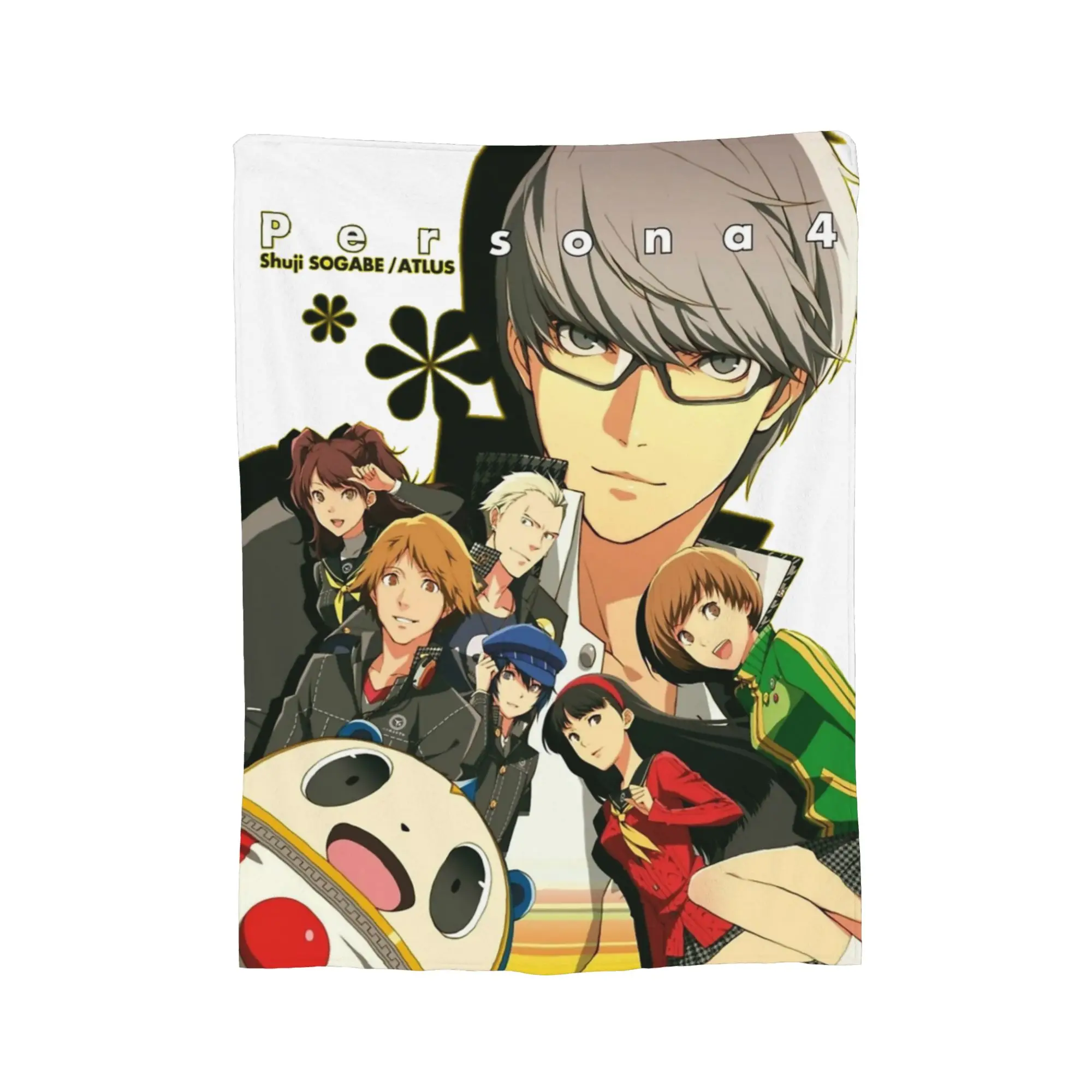 P4M Group Shot Anime Knitted Blankets Flannel Persona 4 Ultra-Soft Throw Blankets for Outdoor Travel Bed Rug