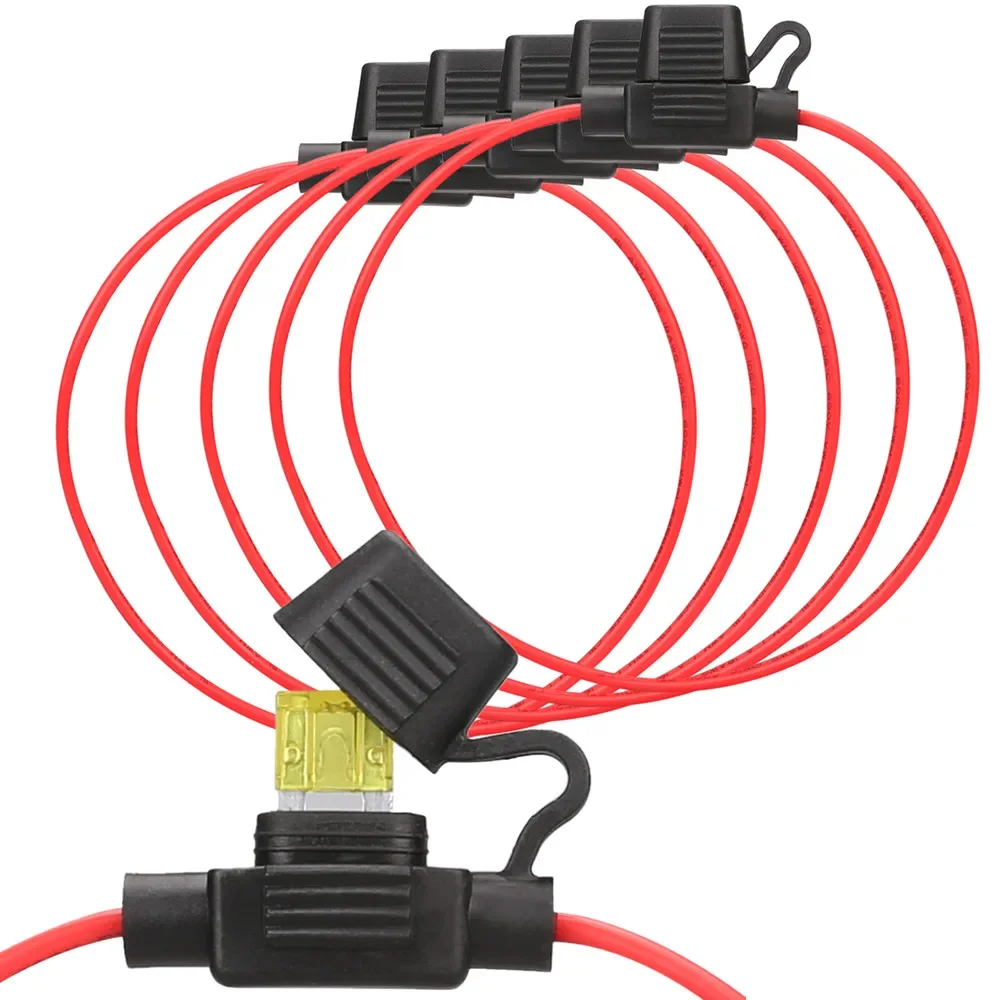 10PCS DC12V 30A Waterproof Power Socket 18AWG MIni Blade Type In Line Fuse Holders Fuse Car Replacement Fuses Car Fuse Socket