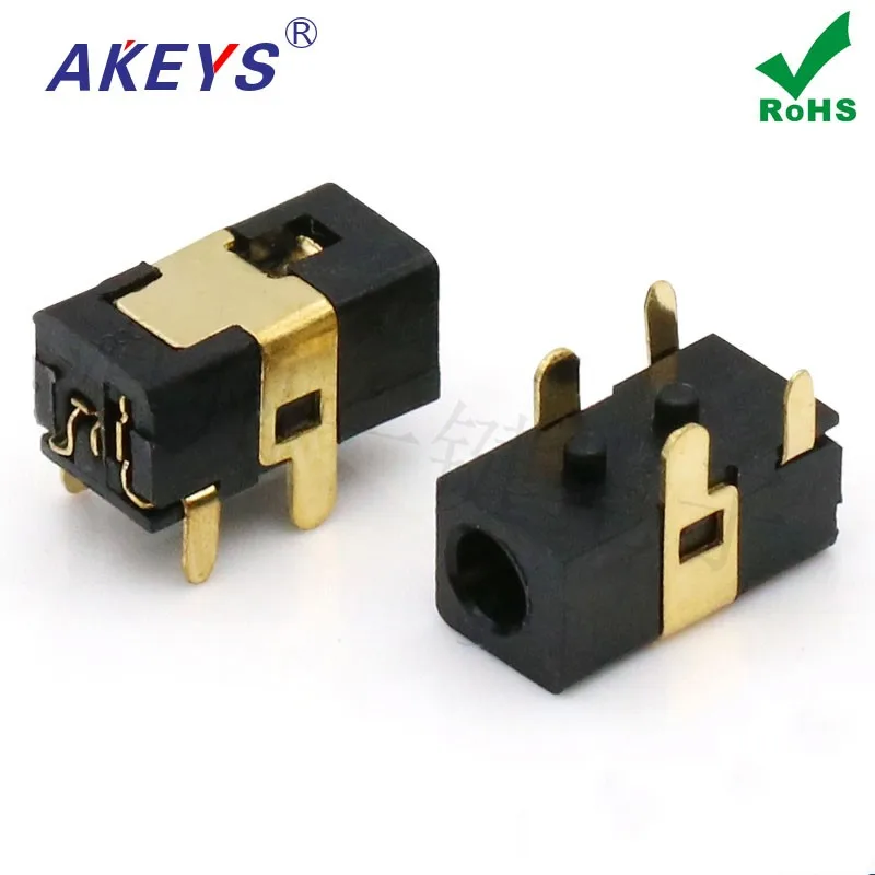 10 PCS One-button DC-103A four-legged gold-plated plate with direct insertion of positioning pole power supply audio 2.0MM