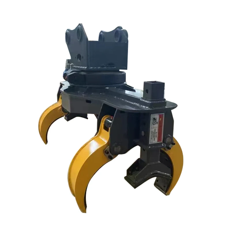 Extendable Pole Clamp Grab Setter Grapple with Rotating Excavator Attachment Grab the Clamp of the Electric Pole