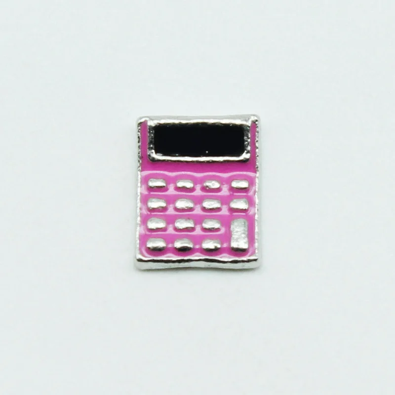 20pcs/lot Blue Coffee Making Machine Radio Calculator Computer Floating Charm Fit Glass Memory Lockets DIY Jewelry Accessory