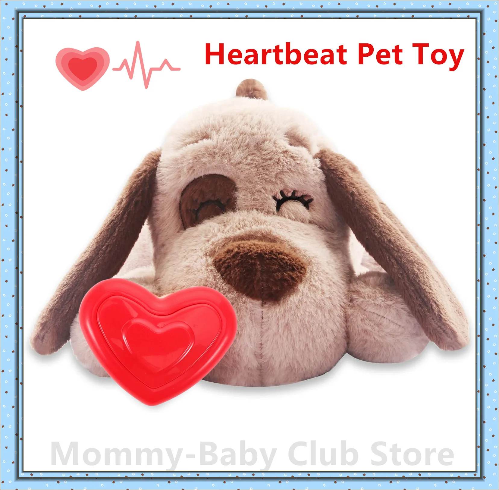 Pet Accessories Heartbeat Pet Toy Realistic Heartbeat Calm Your Pet Simulated Heartbeat Relieve Anxiety Behavioral Training Aid