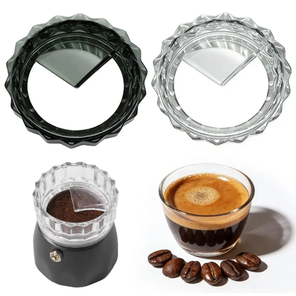 Dosing Ring & Coffee Distributor 2-in-1 for Moka Pot – Fast Coffee Distribution & Tamp, Avoid Mess – Moka Pot Accessories