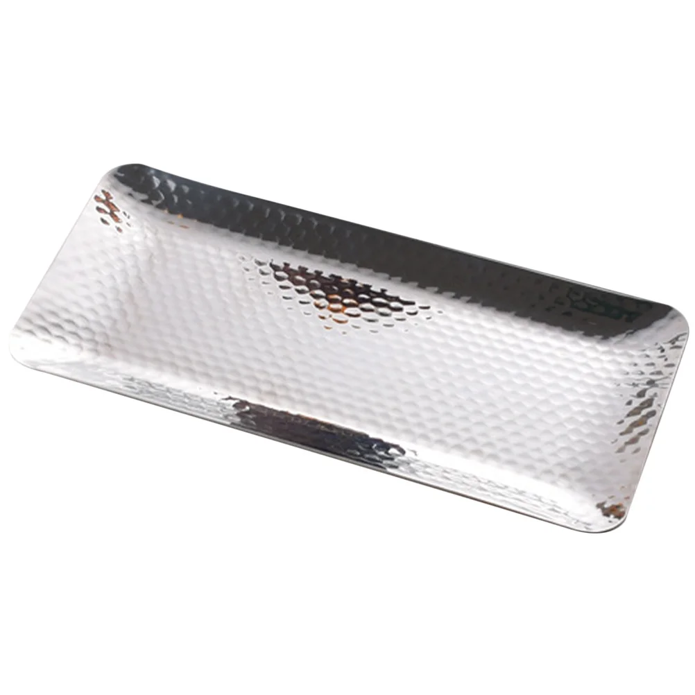 

Stainless Steel Storage Tray Multi-Functional Jewelry Organizer for Cosmetics Rings Necklaces Earrings Bathroom Vanity Desk