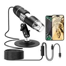 2MP 1080P 50-1600X 2in1 USB Digital Microscope Handheld Endoscope for Android ISO Phone Repair Hair Skin PCB Tool Magnifier