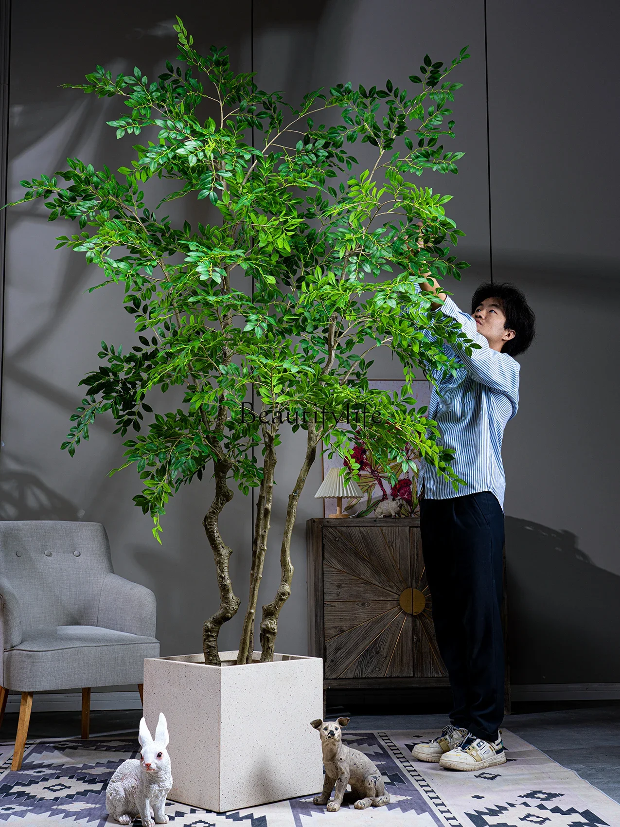 

ld14Super Large Simulation Plant Indoor Living Room and Shop Green Plant Decorations Floor Ornaments