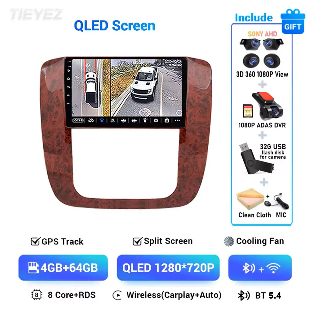 Android 15 Autoradio Voor GMC Yukon Chevrolet Tahoe Suburban 2007-2012 Navigatie GPS Auto Carplay Scherm Wifi 4G BT
